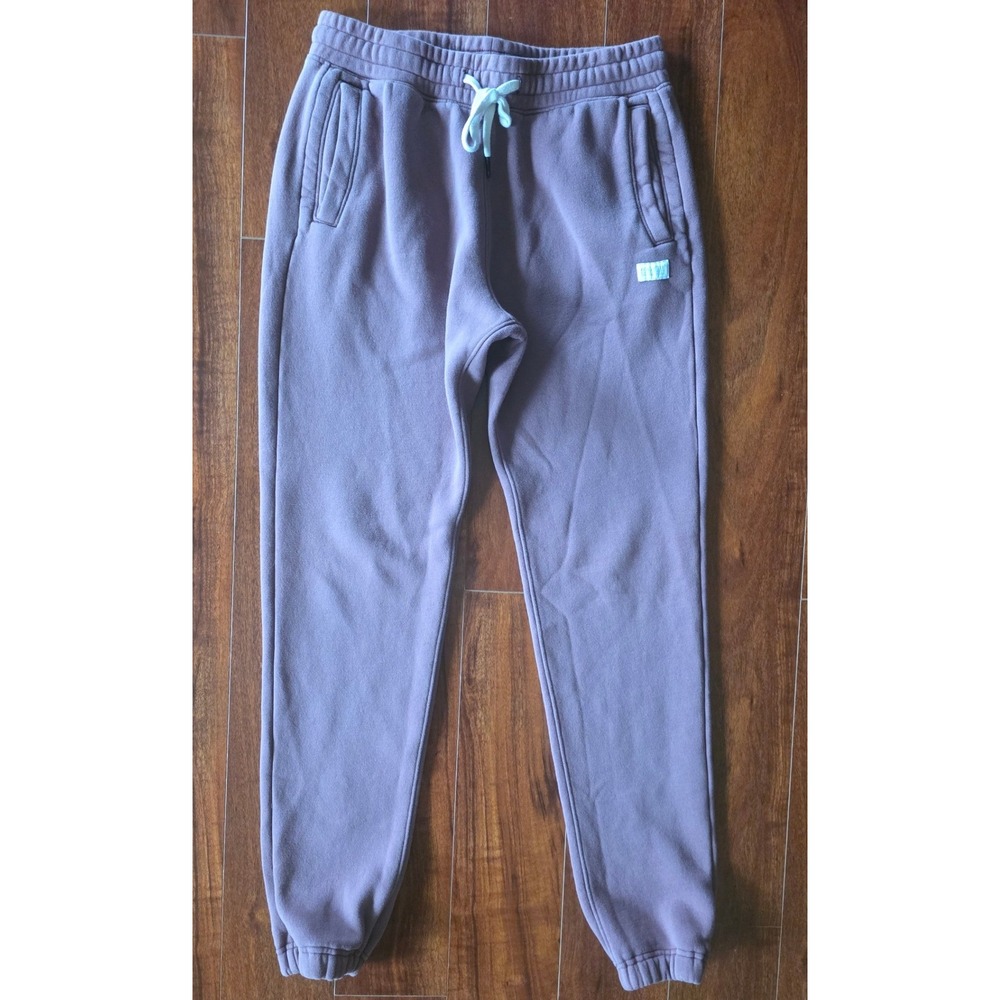 Hollister Mens Stacked Fit Fleece Joggers Purple Mauve Sweatpants Small